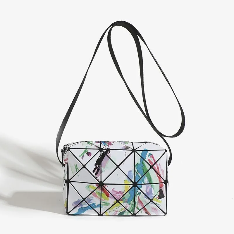 

Новое поступление 2023, женская сумка с граффити, роскошная Брендовая женская сумка s-класса с геометрическим рисунком, квадратная сумка через плечо