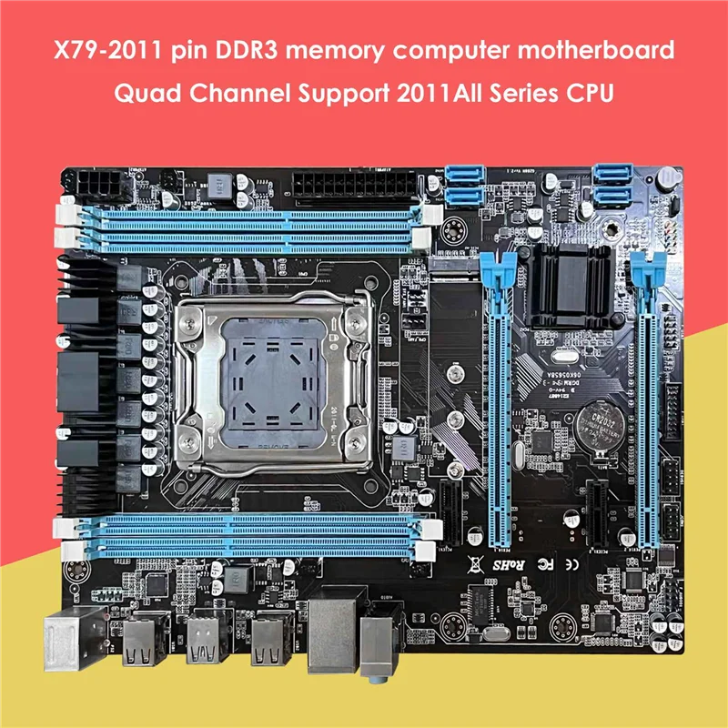 X79 Computer Game Motherboard+E5 2620 CPU+4G DDR3 RAM+128G SSD+SATA Cable LGA2011 4XDDR3 RAM Slot M.2 NVME SATA3.0 Set images - 6