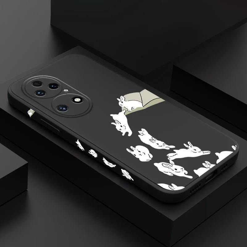 

Book Bunny Phone Case For Huawei P50 P40 P30 P20 Pro Lite Nova 10 10SE 9 9SE Mate 50 50E 40 30 20 Pro Lite Cover