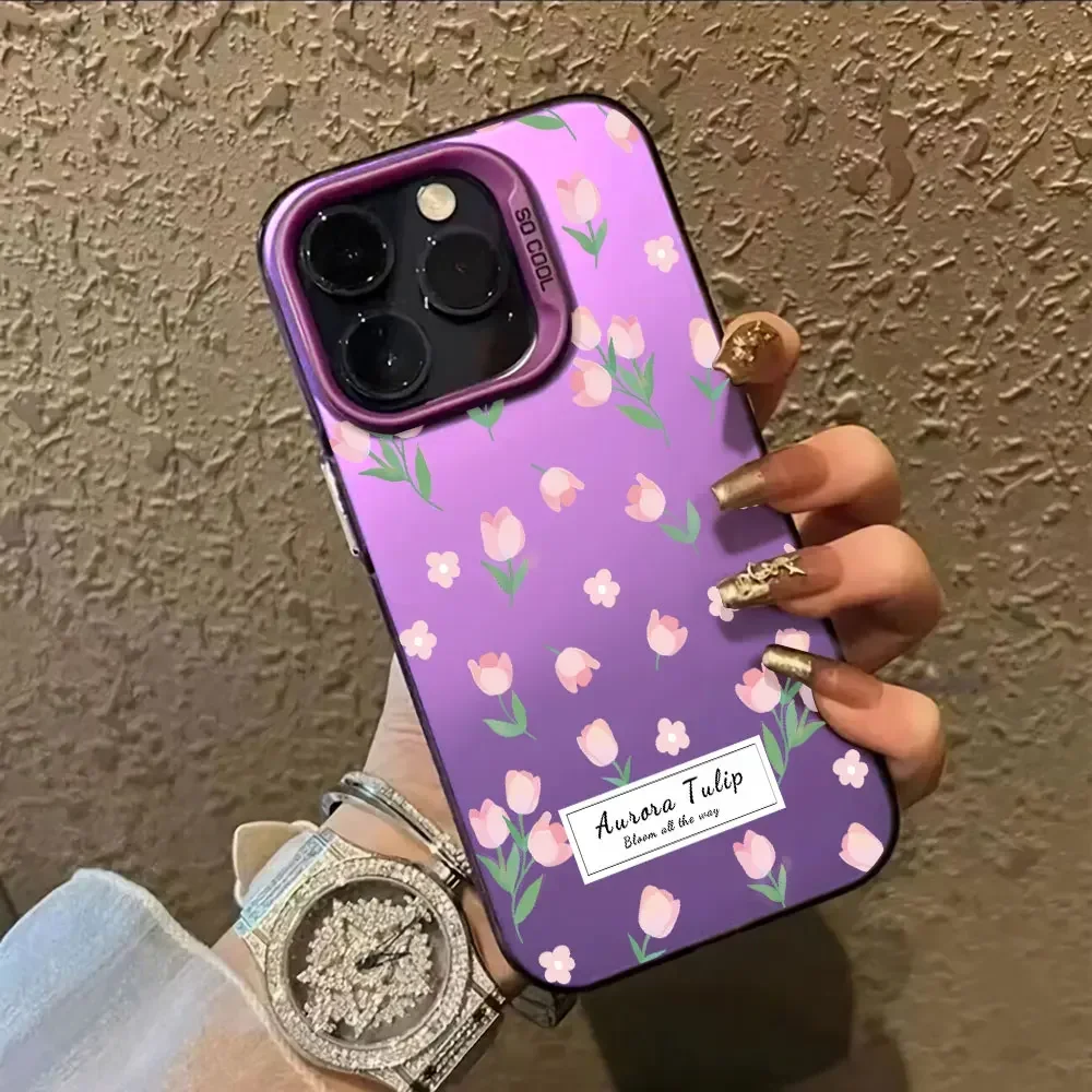 Модный матовый чехол с принтом тюльпана для Vivo S18 S17 S16 Pro Чехол T3 T2 телефона 17Pro S16Pro