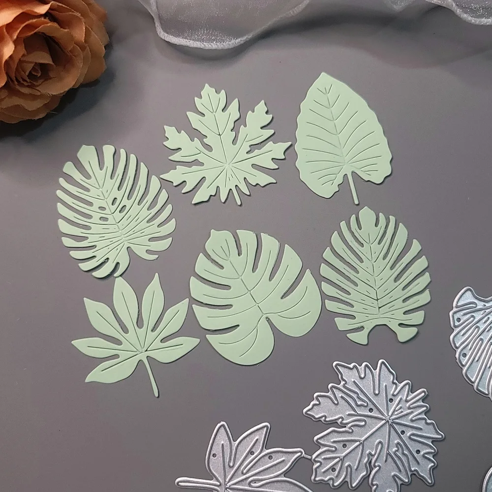 

Металлические Вырубные штампы Leaf6PC, ручное рукоделие, вырубные листья, Обложка для альбома, открыток, вырубной штамп «сделай сам»