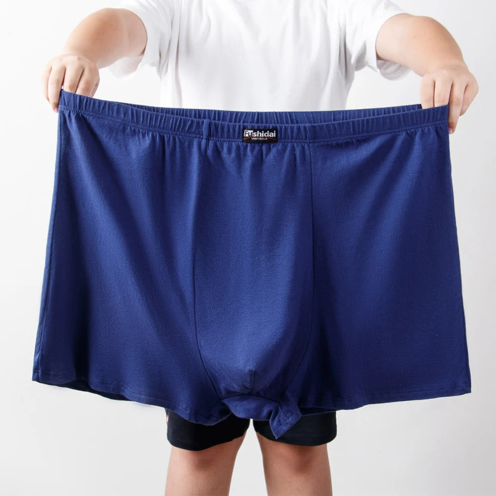 

Plus Size Men Boxer Shorts Soft Cotton Underwear U Convex Pouch Underpants Over Size Man Breathable Panties Boxer Trunks
