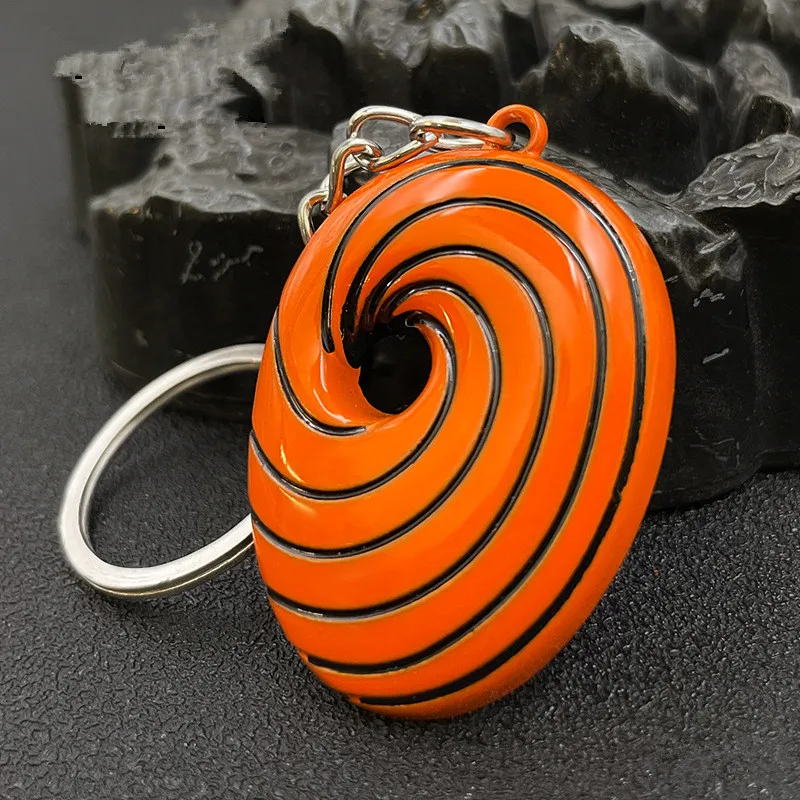 Японский аниме Ниндзя Учиха Обито маска брелок для косплея металлический 3D кулон