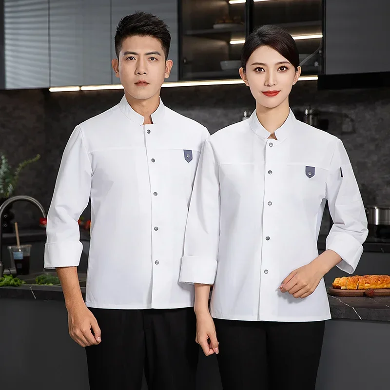 Мужская куртка шеф-повара с фартуком и длинным рукавом