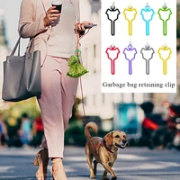 hands free dog poop bag holder waste bag carrier clip for leash easy use doggy leash bag carrier walking the dog easily 15pcs