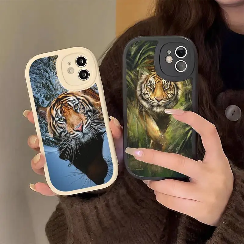 

Animal Tiger Phone Case Hard Leather Phone Case for iPhone 13 12 Mini 11 14 Pro Max Xs X Xr 7 8 Plus 6 6s Se 2022 silicone Cover