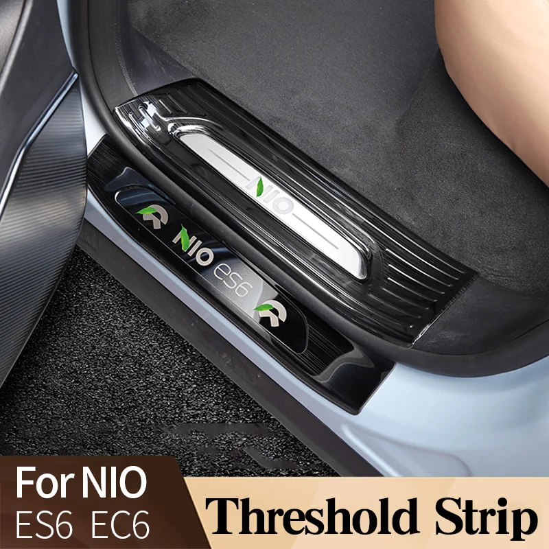 

4Pcs Car Door Threshold Strip For NIO ES6 EC6 2018-2020 Welcome Pedal Anti Scratch Tape Waterproof Sticker Accessories