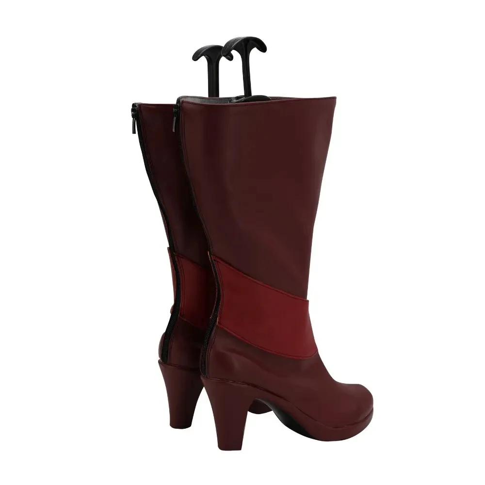 Обувь для косплея Alastor женщин и мужчин Fantasia Кожаные Ботинки на каблуке с