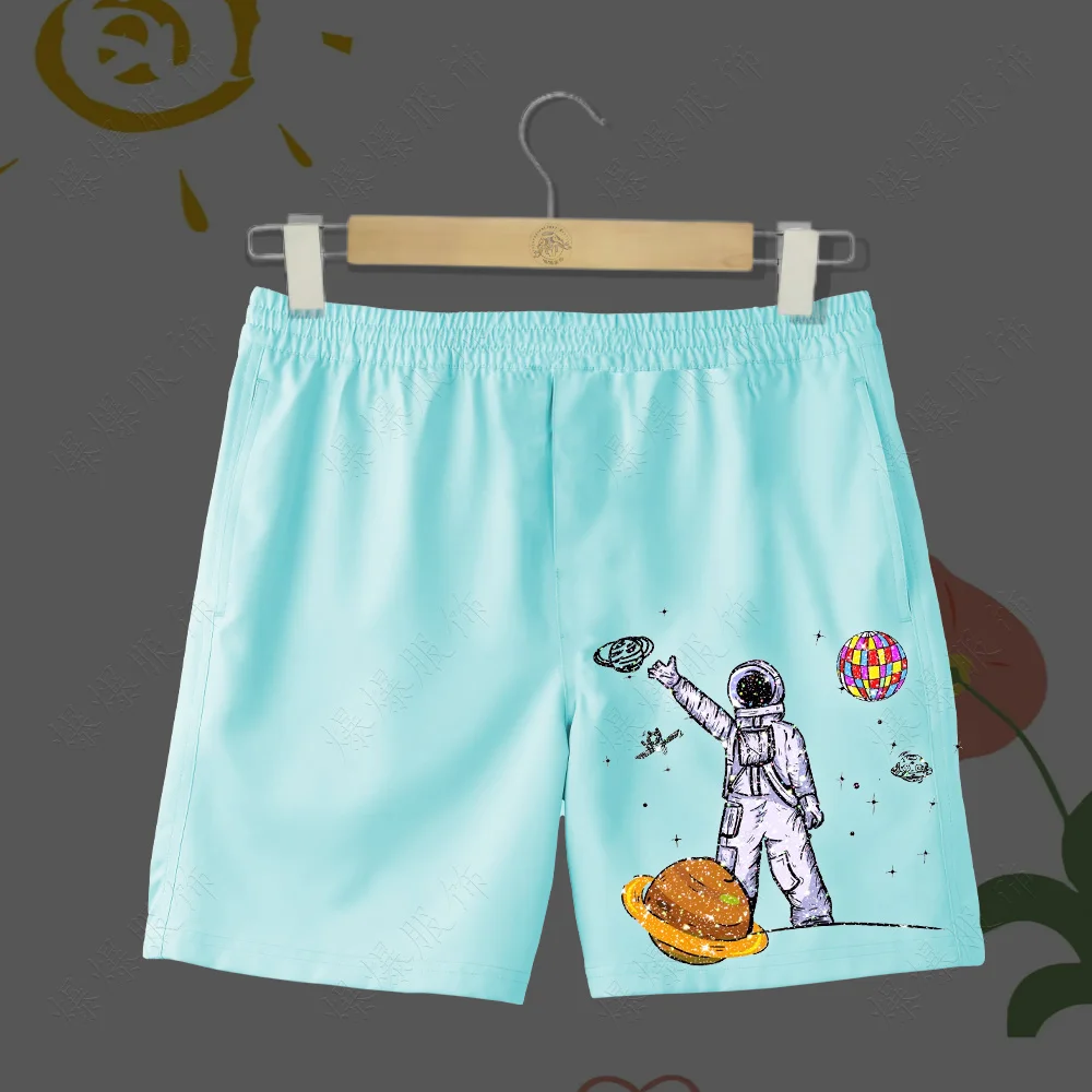 Уличные Пляжные штаны для мальчиков и девочек 4-12 лет с ярким принтом милым