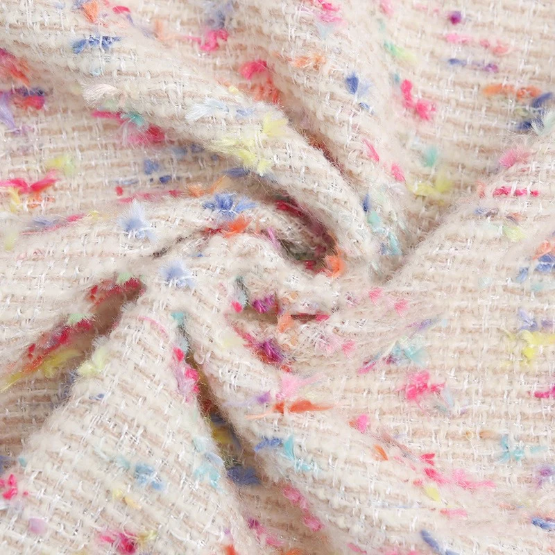 Новая стильная ткань Xiaoxiangfeng грубая твидовая шерстяная Высококачественная