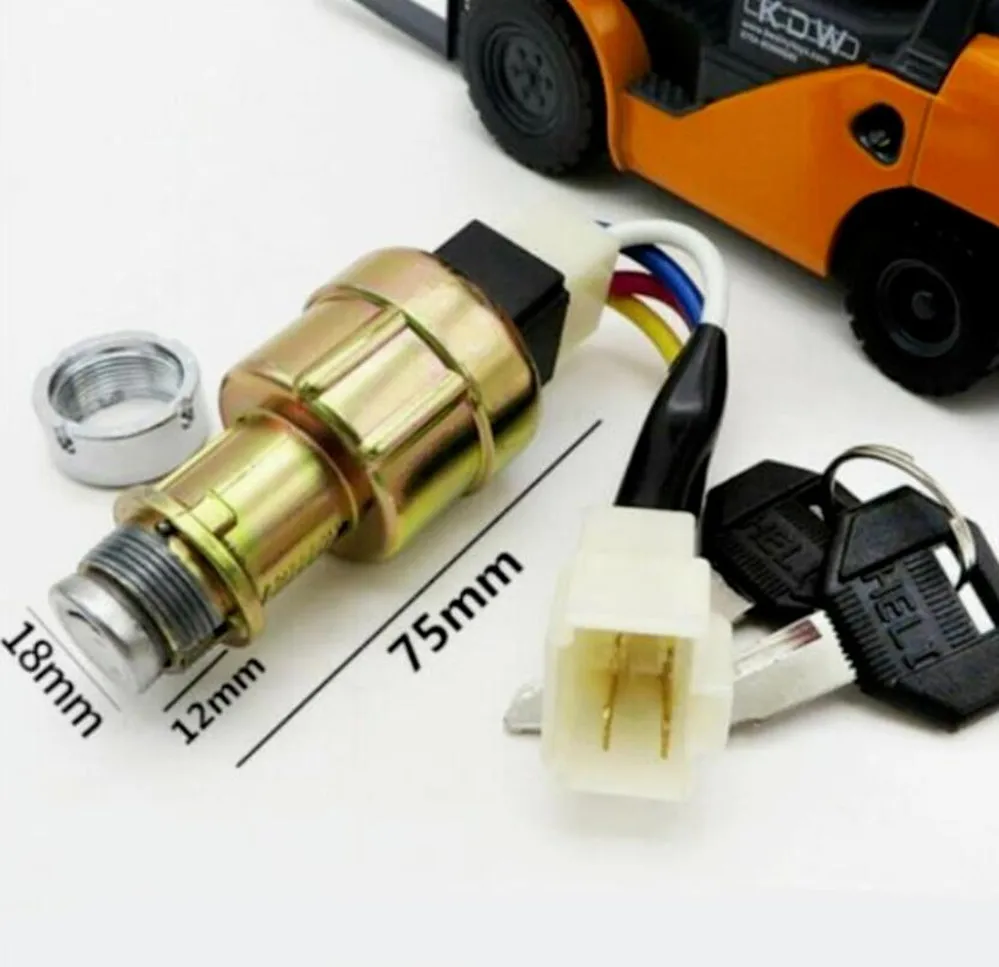 

1Set CNC Forklift Ignition Original Start Switch JK411 4 Line Fit For Heli Longgong 1-10T