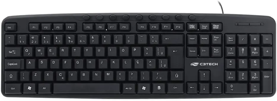 

USB Multimidia Preto KB-M40BK Anti-Respingo Ergonômico Plug and Play