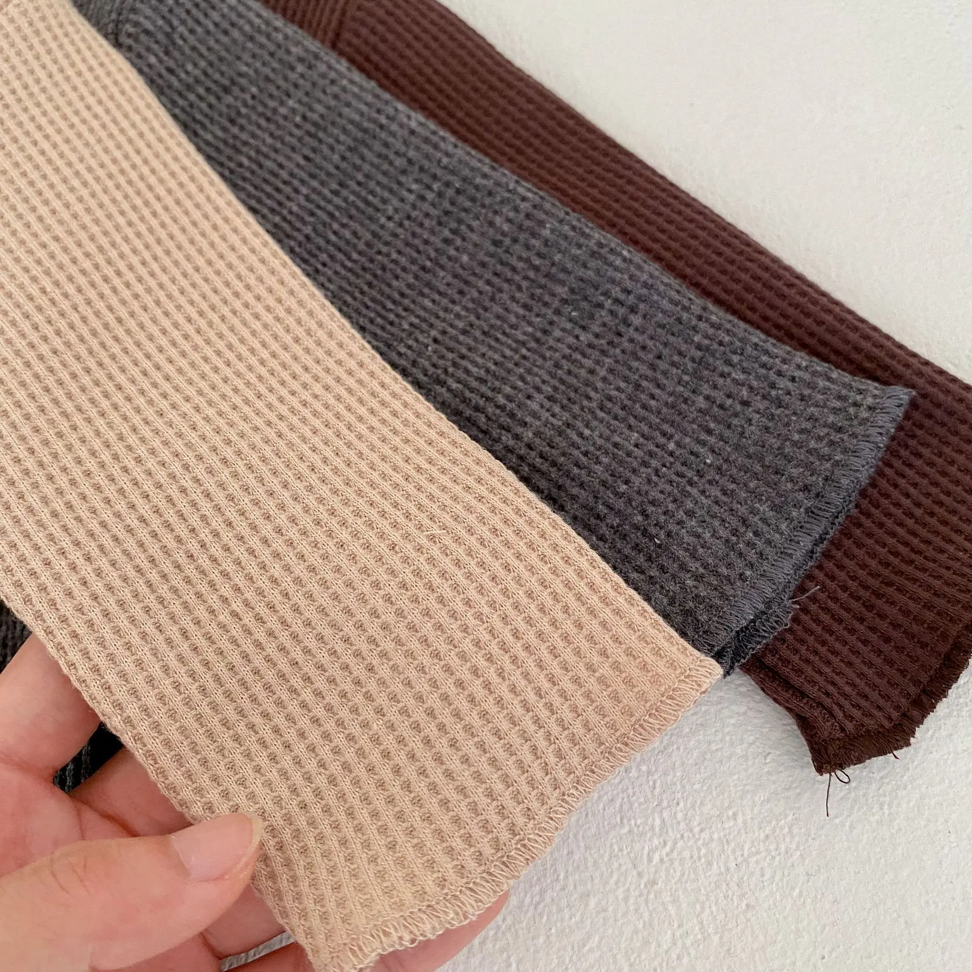 2022 Autumn Baby Girl Newborn Solid Color Suit Waffle Long-sleeved Top + Bread Shorts Two-piece Set Infant Clothing Outfits