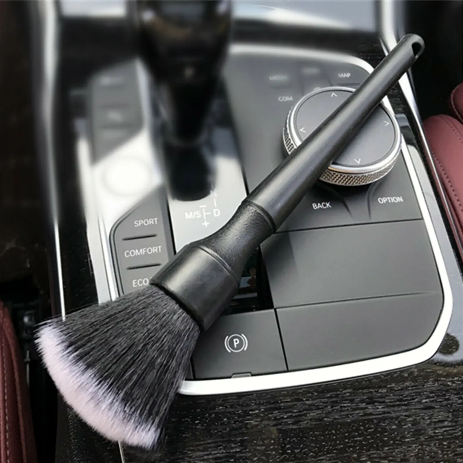 

2x Car Ultra Soft Detailing Cleaning Brush Detail Factory Wild Boar Hair Dust Chemical-resistant For Kitchen Bathroom Non-slip