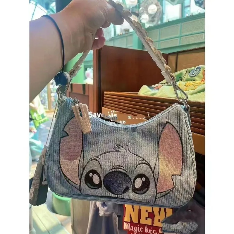 ścieg torba na ramię Disney torebka Cartoon sztruksowa pod pachami kobiety Anime małe kopertówki torby typu crossbody dżinsy dziewczyny prezent