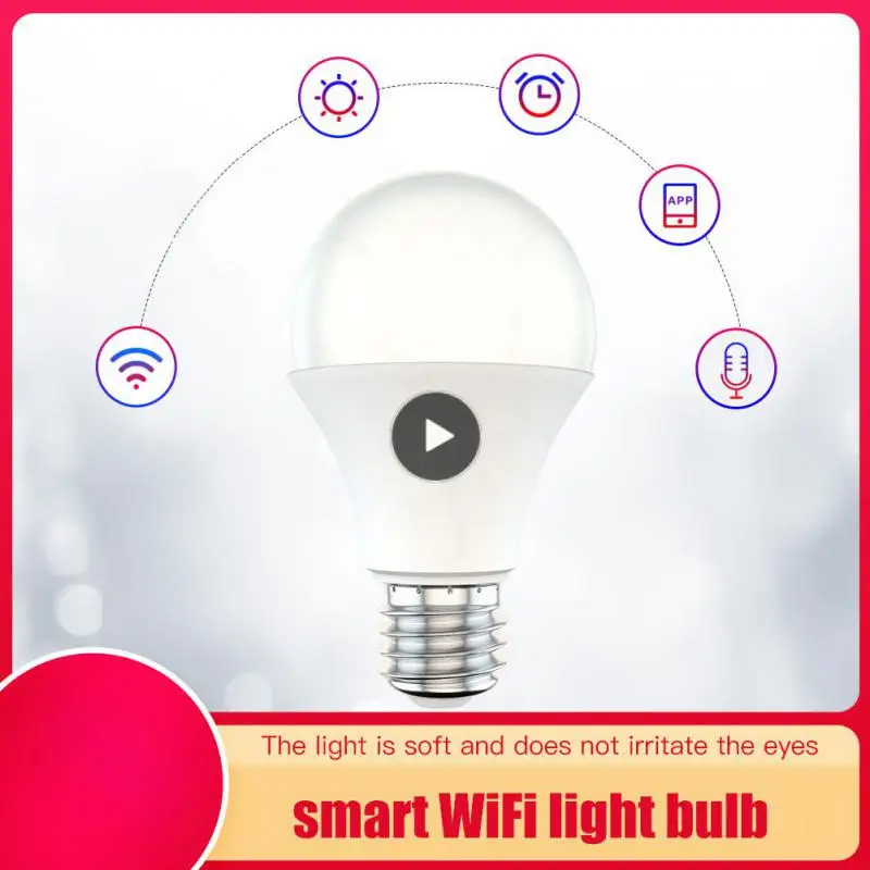 

Voice Control Wifi Bulb Timing Control Smart Light Bulb Dimmable Led Light Bulb 9w Work With Alexa Google Home E27 E26 B22
