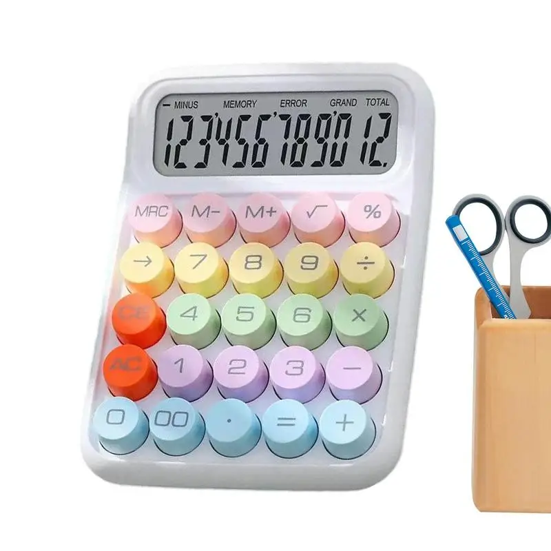 

School Calculators Colorful 12 Digit Calculator Calculator With Big Buttons And Easy To Read Display For Home Offices And School