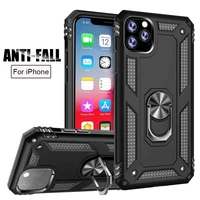 shockproof armor case for iphone 12 11 pro xs max x xr car holder ring magnet case for iphone 7 8 6 6s plus se 2020 bumper cover