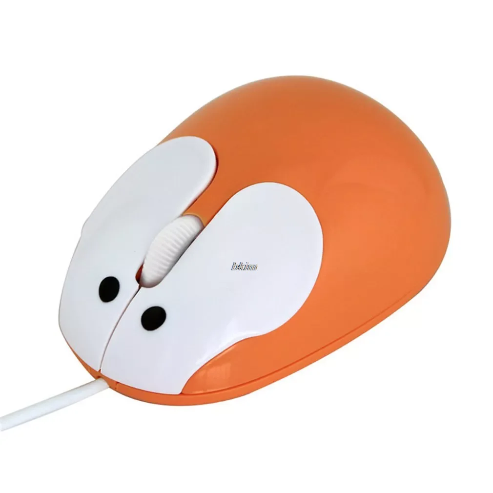 

Cute Cartoon Rabbit Mouse Wired USB Cable PC For Girls Laptop Computer