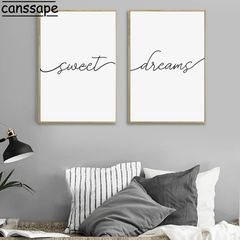 

Фотография стены, черно-белая фотография, милая мечта, фотография стены, Декор для спальни