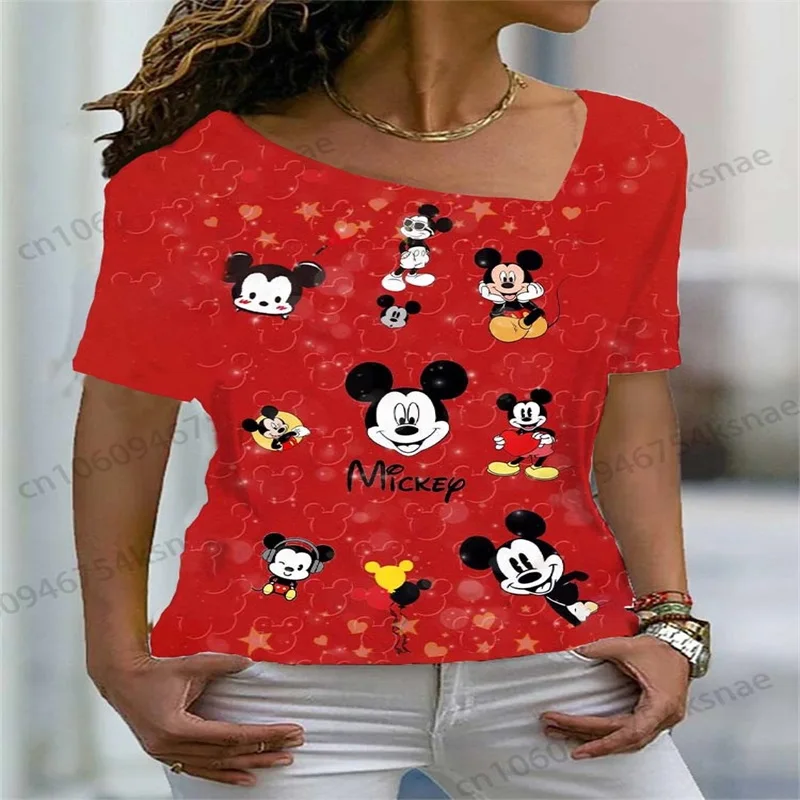 Disney  Y2k Summer Women's Clothing Offer Free Shipping Vintage Y 2k Clothes for Woman New in Outdoor Clothes T-shirts Oversize