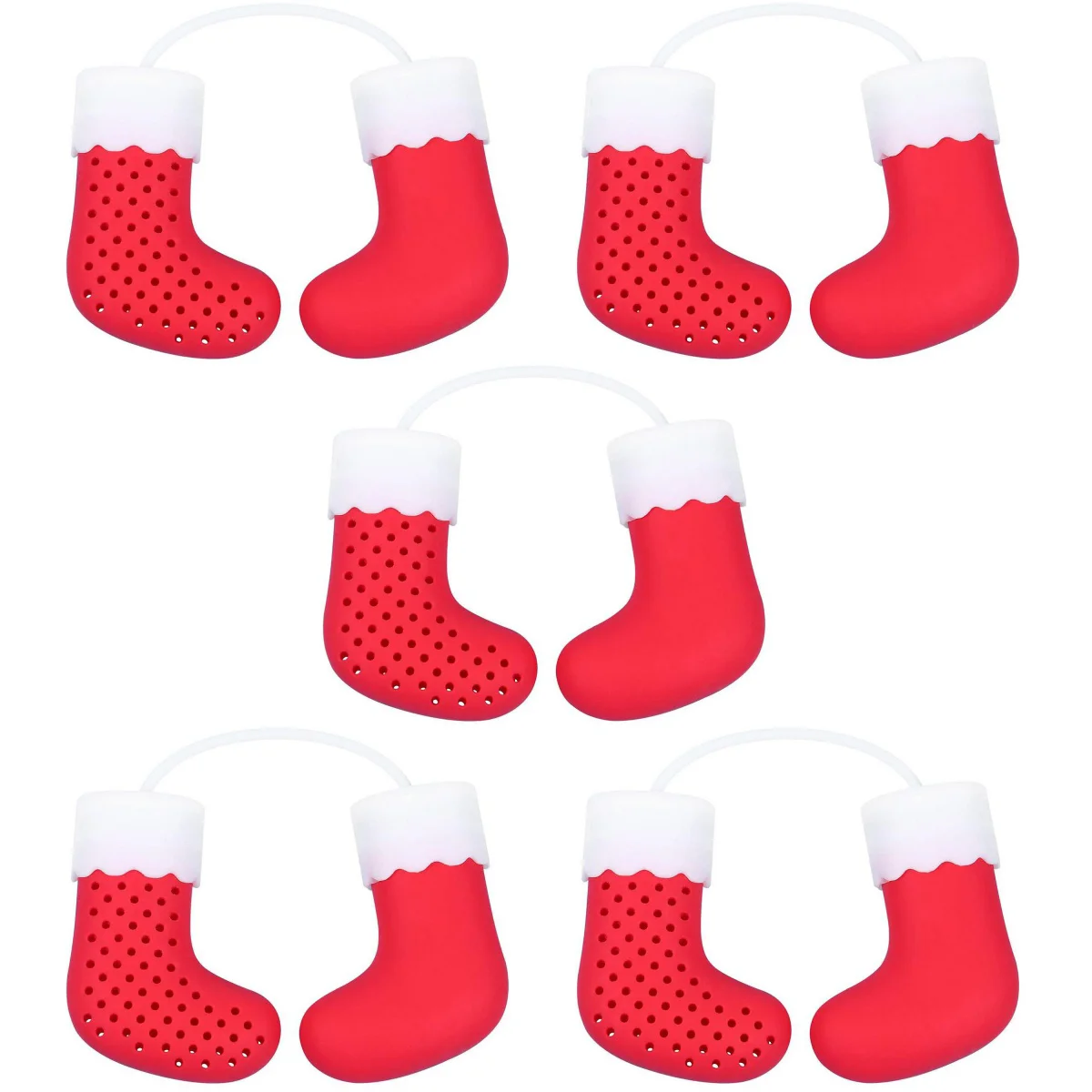 

Tea Infuser Christmas Filter Strainer Loose Leaf Holder Steeper Cookingoffice Brewing Resistant Wear Design Household Silicone