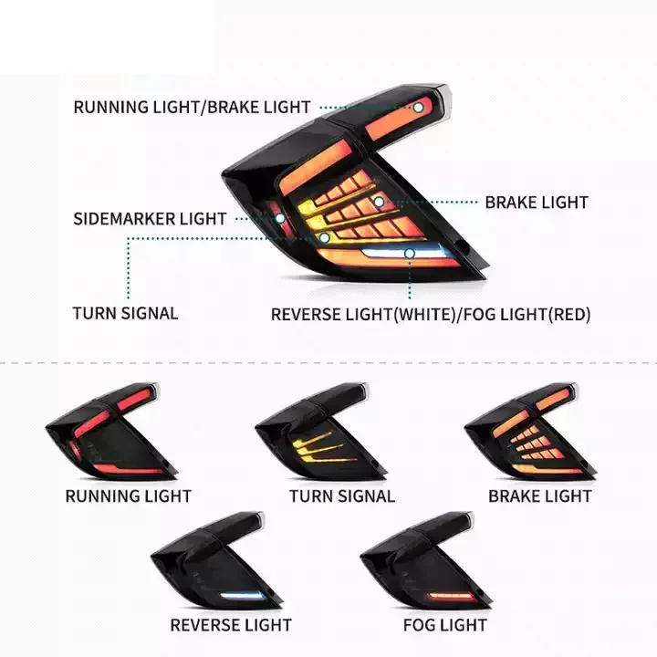 Новая мода крутой автомобильный светодиодный задний фонарь светильник для 2018 2019
