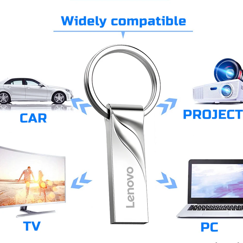 Металлический USB-накопитель Lenovo 30 USB 3.0 Pen Drive U-диск 32 ГБ/64 ГБ/128 ГБ Memory Stick Для
