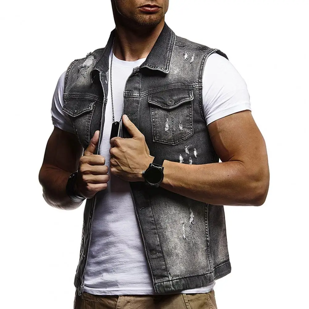 

Cool Plus Size Wear-resistant Sleeveless Autumn Waistcoat Men Clothing