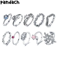 silver color crown heart rings women fine jewelry gift flower pattern zircon got engaged banquet ring 2021 new