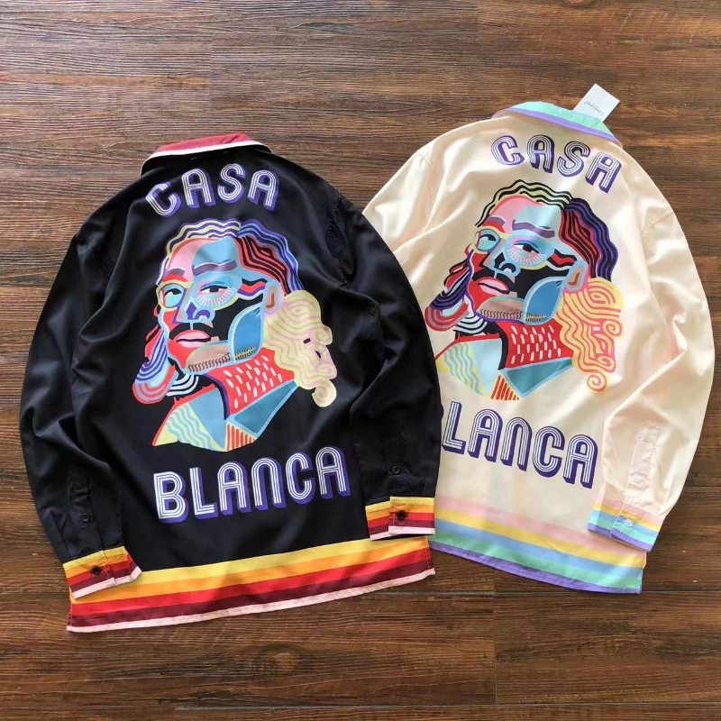 

Футболка Мужская/Женская с длинным рукавом, топ с принтом в виде цветных граффити и логотипа «Спорт Парижа» Касабланка, для теннисного клуба, короля