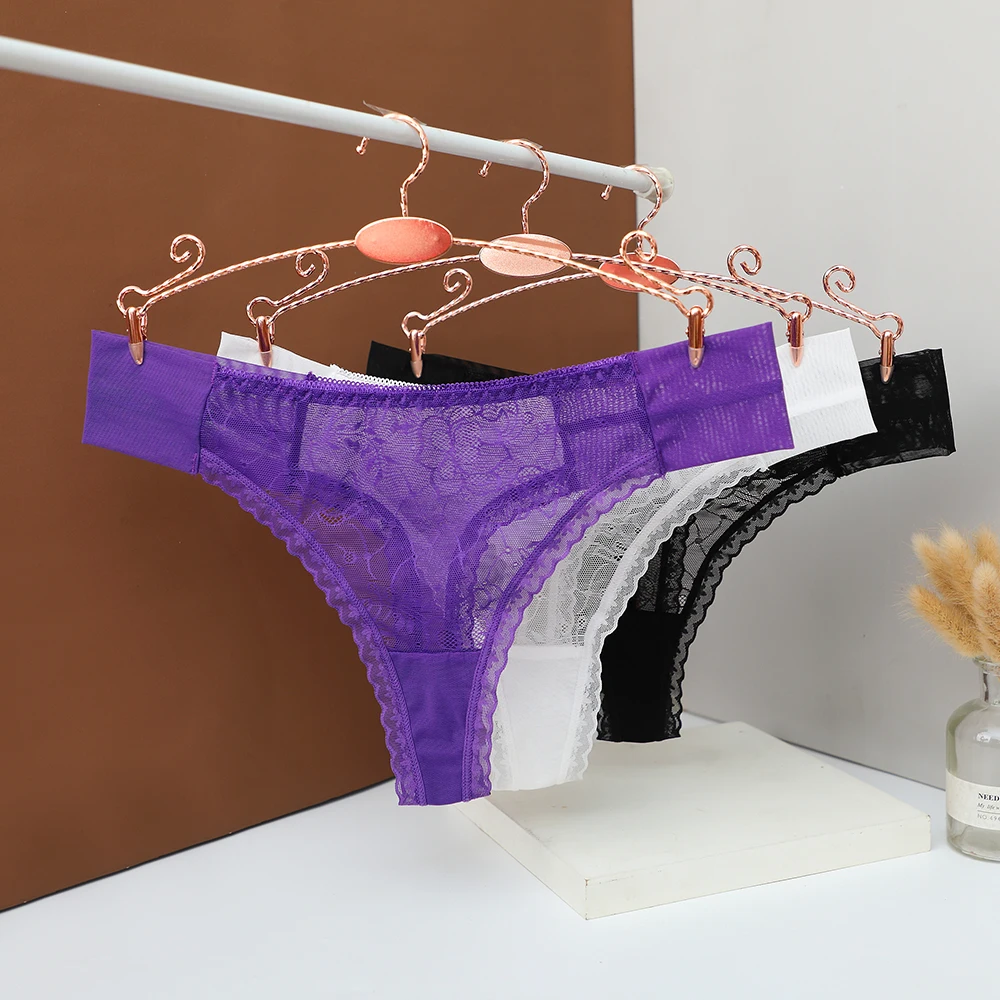 

Новое прозрачное бесшовное нижнее белье стринги женские кружевные трусики с низкой талией женское сексуальное нижнее белье стринги S M L