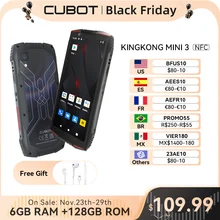 Cubot KingKong MINI 3, 4.5" Mini Smartphone, Helio G85 Octa-Core, 6GB+128GB, Dual SIM,NFC, Waterproof Rugged Phone, 4G Celulares