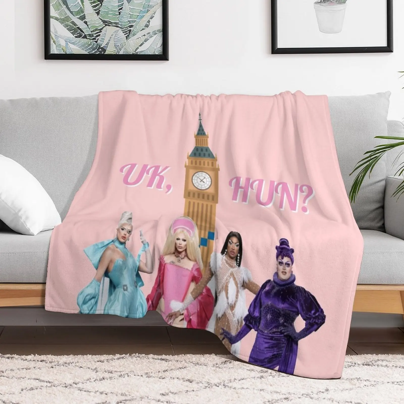 Uk Hun RuPauls Drag Race UK United Kingdolls бросает одеяло Hairys для зимних одеял и