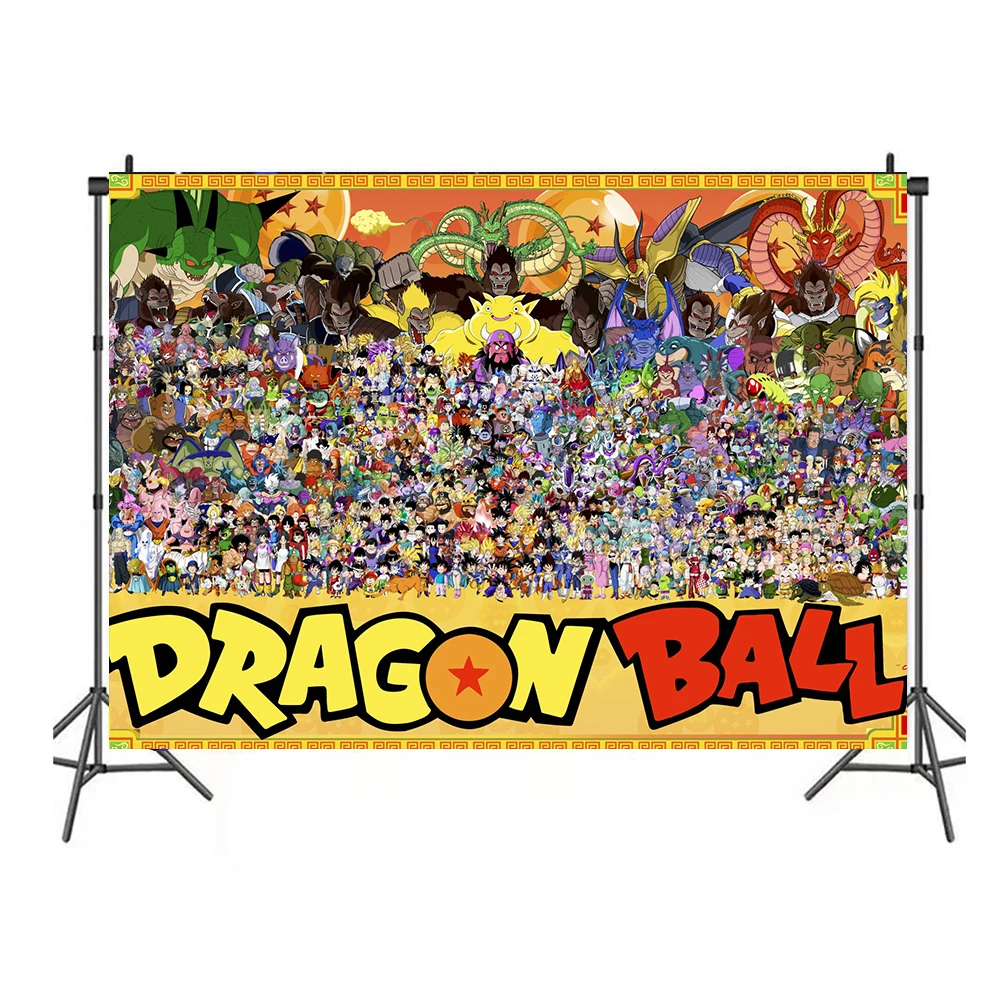 Фон из ткани с изображением дракона жемчуга Z для фотосъемки на день рождения