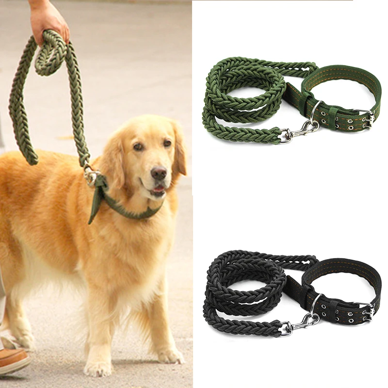 

Pet Medium And Large Dog Collar Leash Husky Golden Retriever Samoyed Collar Four Seasons Universal Pet Leash Correa Perro