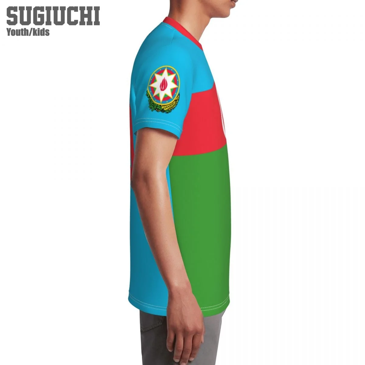 Пользовательское имя номер флаг Азербайджану эмблема 3D футболки для детей