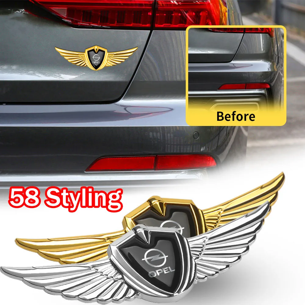 

1PCS New Metal Auto Badge Wing Body Trunk Decor Sticker For Opel Insignia Astra H G J Mokka Corsa Vectra C D Antara Meriva Tigra