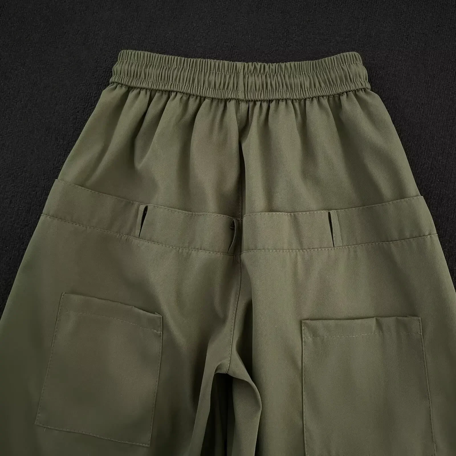 Новые летние однотонные мужские брюки с эластичной резинкой на талии модные