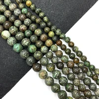 4 6 8 10 12mm natural stone african turquoise loose round beads charm jewelry making diy bracelet necklace accessories 15 inch