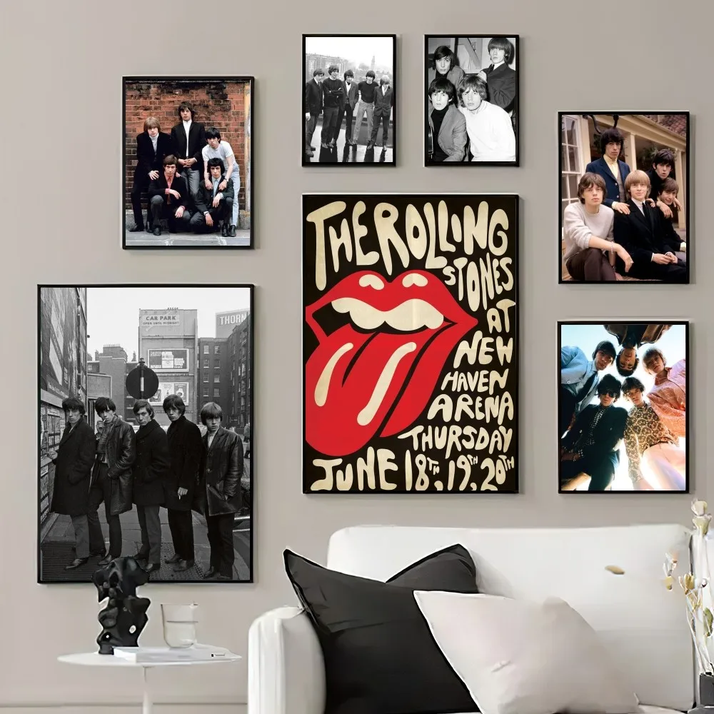 

The R-Rolling Band S-Stones Poster Prints Wall Pictures Living Room Home Decoration