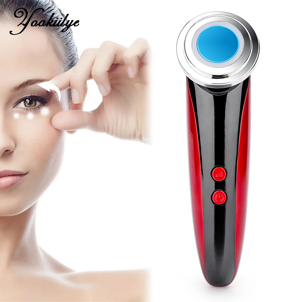 

5 In 1 RF Radio LED Photon Light Therapy Beauty Device EMS Electroporation Face Lifting Wrinkle Removal Face Vibration Massage
