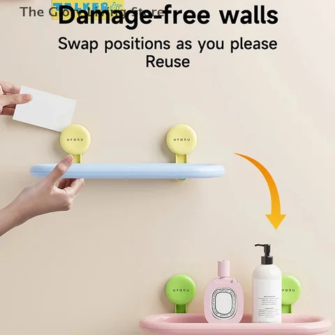 Овальная полка на присоске HUXUAN для ванной