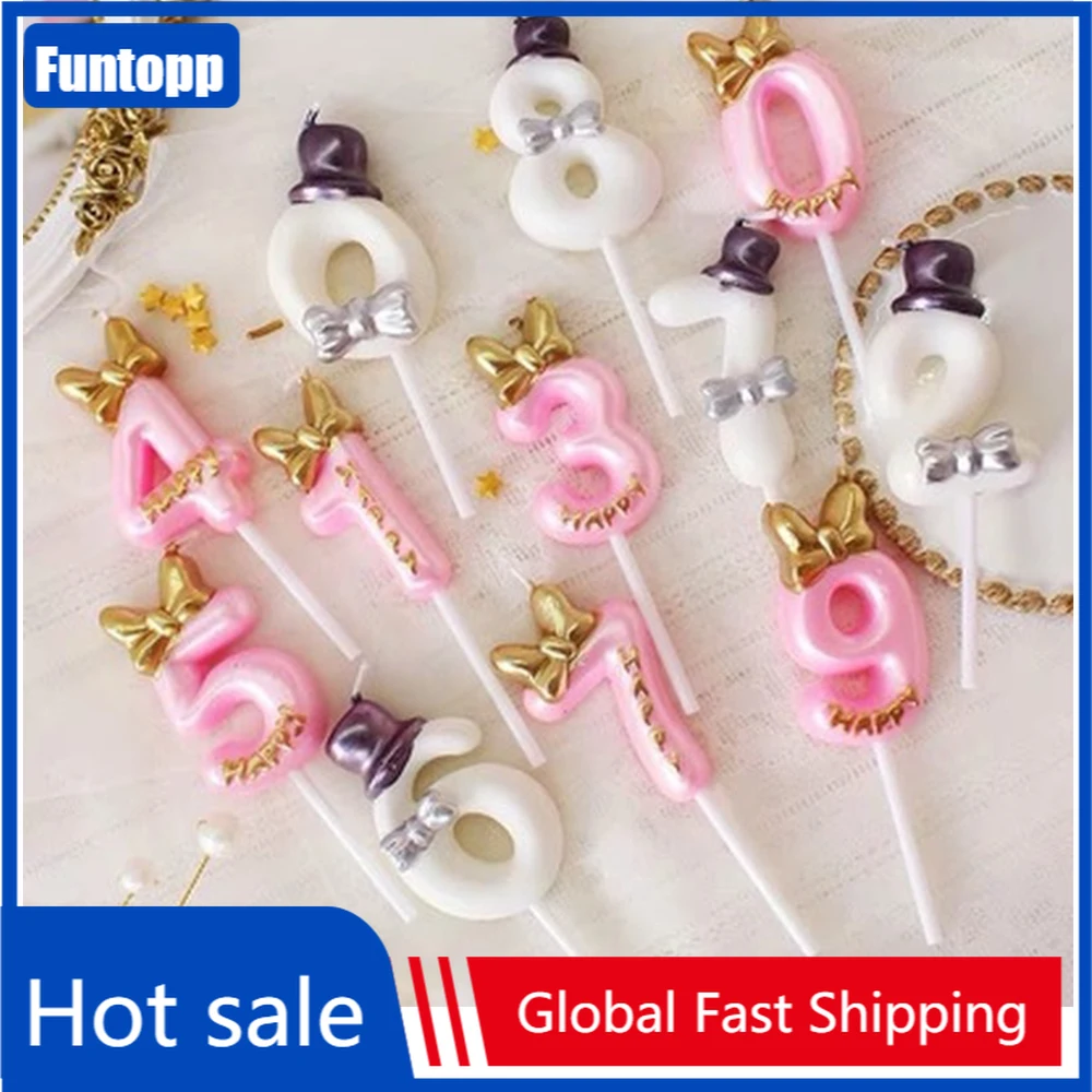 1 шт. свечи в виде цифр 0-9 для дня рождения | Дом и сад