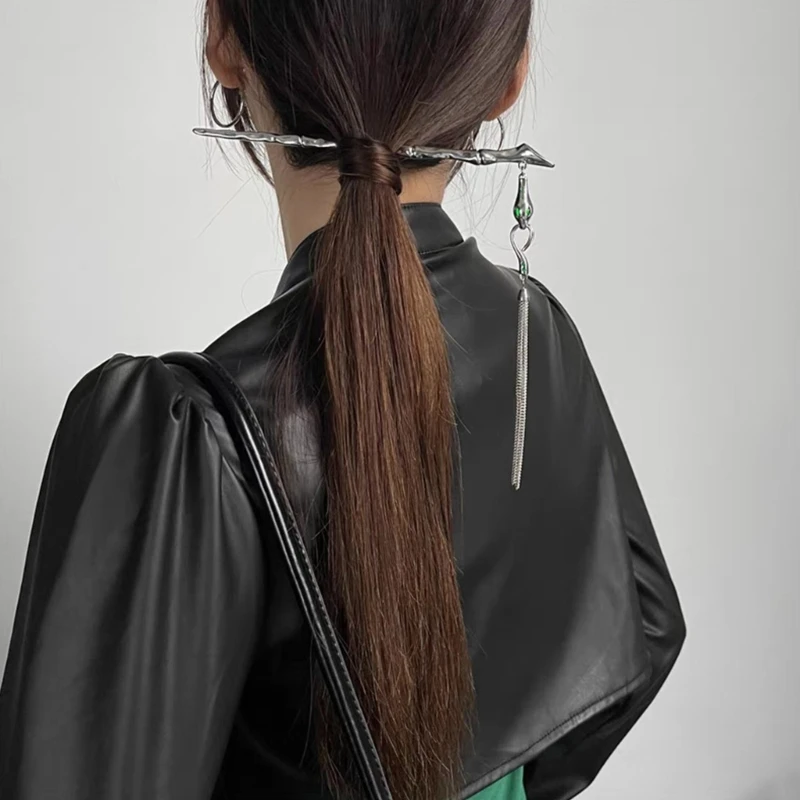 

Традиционные шпильки для волос, старинная китайская змеиная шпилька для волос со змеиным орнаментом, винтажная шпилька для волос заколка д...