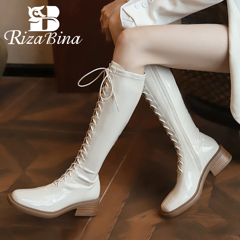 

Женские зимние ботинки на шнуровке, с молнией сбоку