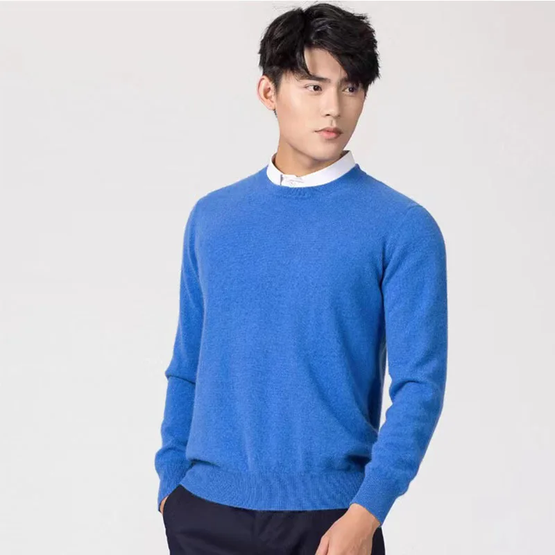 Fashion Warm Long Sleeve Pullover Luxury Sweaters For Men Autumn Winter Men's Cashmere Knitted Thick Sweater Bottoming Shirt