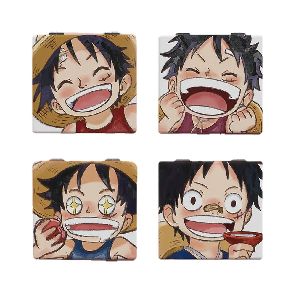 

Маленькое зеркало Luffy из аниме One Piece, портативные зеркала для макияжа для студентов, портативные складные двусторонние узоры, реквизит для к...