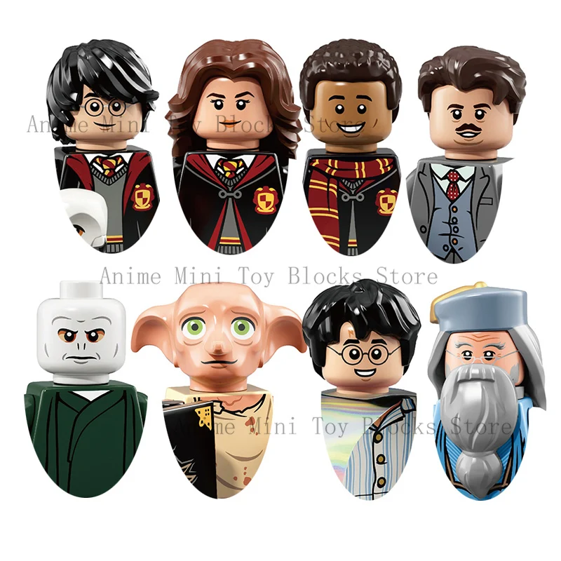 

WM6040 WM6041 WM6042 Anime Cartoon Magic World Blocks Bricks Anime Mini Action Figures Heads Assembly Toys Kids Birthday Gifts