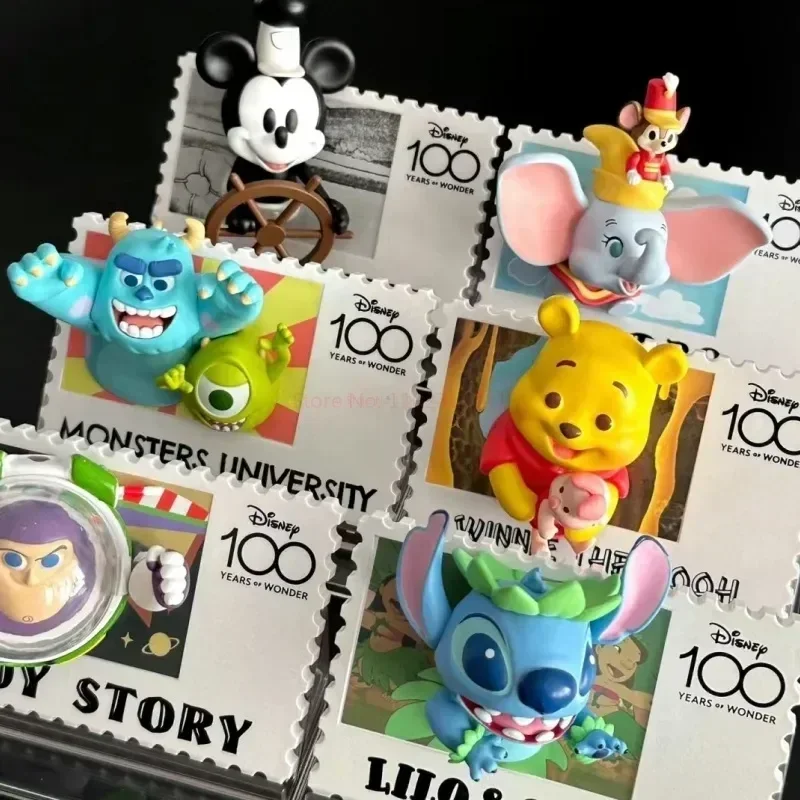 Disney Return To Stamp Series глухая коробка Mickey Stitch Style Аниме фигурки милые строительные